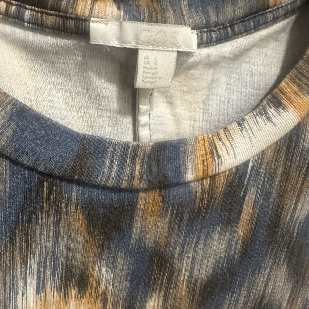COS Multicolor Abstract Pattern Top